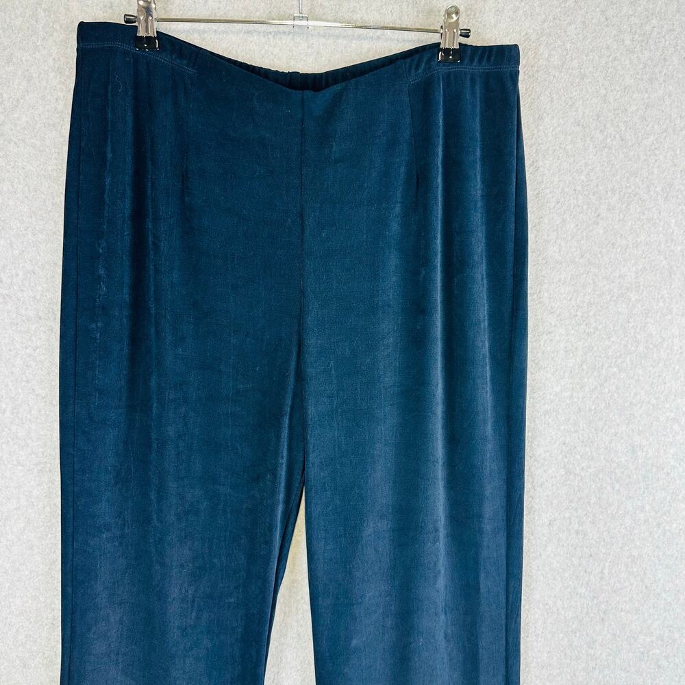 Chico's Travelers‎ Womans Sz 3T 16/18 Tall Palazzo Pants Stretch Comfort Blue - Picture 2 of 8
